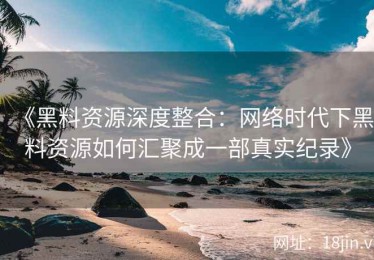 《黑料资源深度整合：网络时代下黑料资源如何汇聚成一部真实纪录》