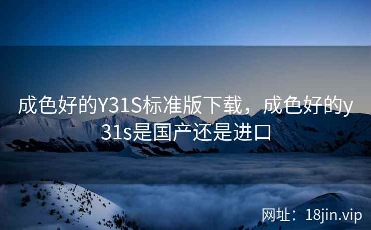 成色好的Y31S标准版下载，成色好的y31s是国产还是进口