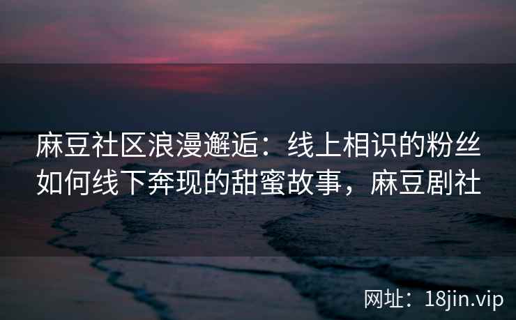 麻豆社区浪漫邂逅：线上相识的粉丝如何线下奔现的甜蜜故事，麻豆剧社